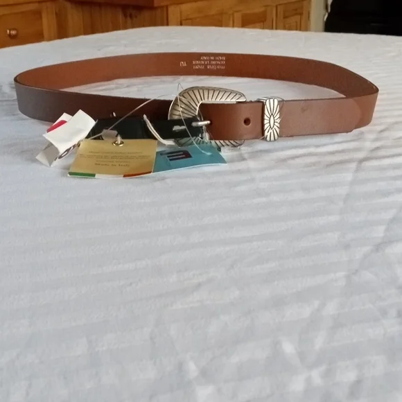 martina mori Made in Italy genuine leather belt | brown Martina Mori Genuine Leather Belt ( One Size Fits All) | eBay main image 2